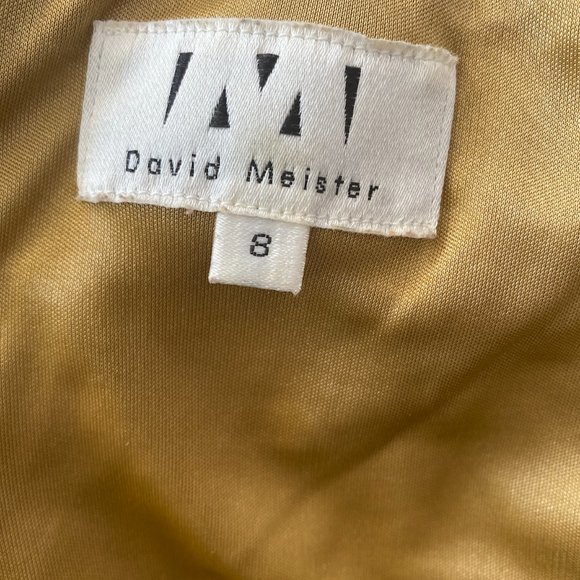 David Meister Wavy Stripes Cap Sleeve Midi Dress - size 8 - Picture 4 of 7